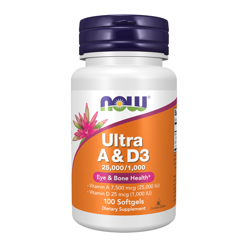 NOW Vitamin A & D3 25,000/1,000 IU Eye Health - 100 Softgels