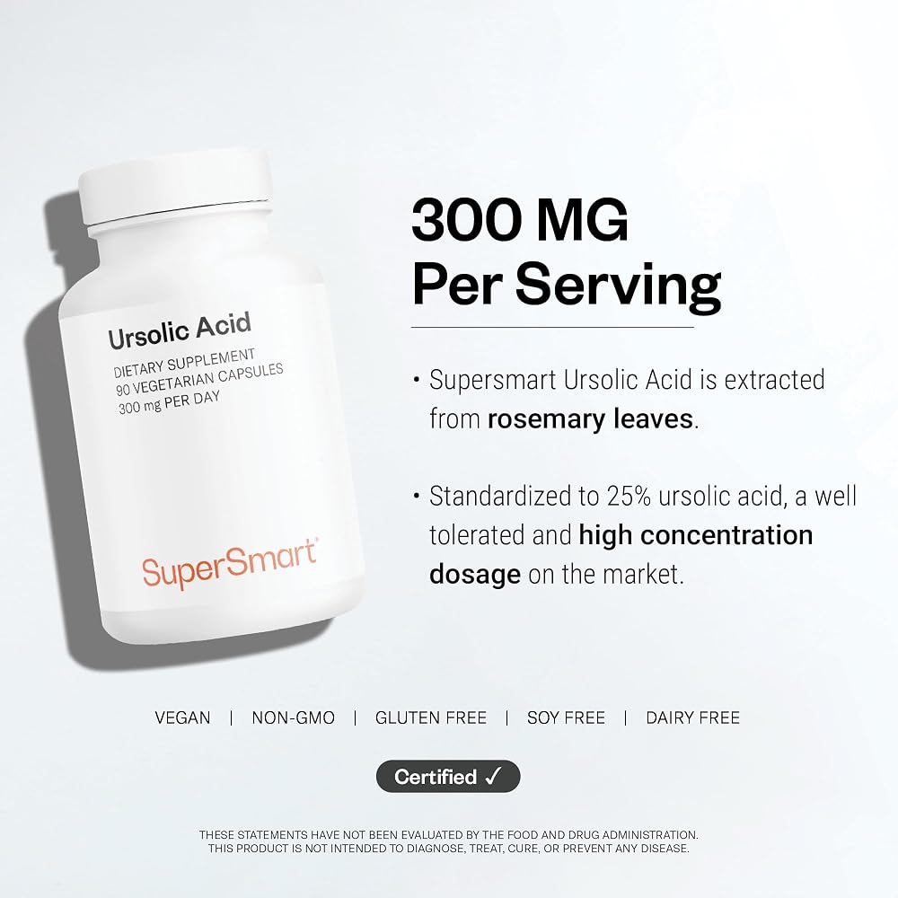 Supersmart Ursolic Acid 300mg Daily Rosemary Leaf Extract - image 5