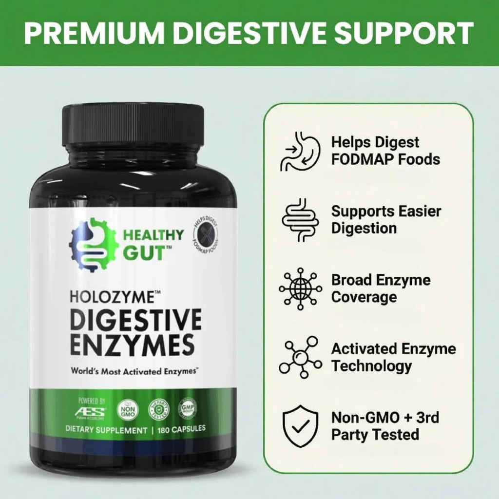 Healthy Gut HoloZyme Max Strength Digestive Enzymes - 180 Capsules - image 3