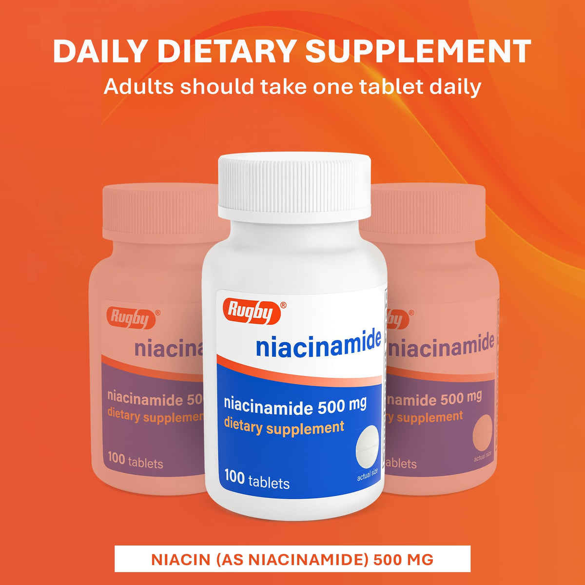 Rugby Niacinamide 500 mg Tablets