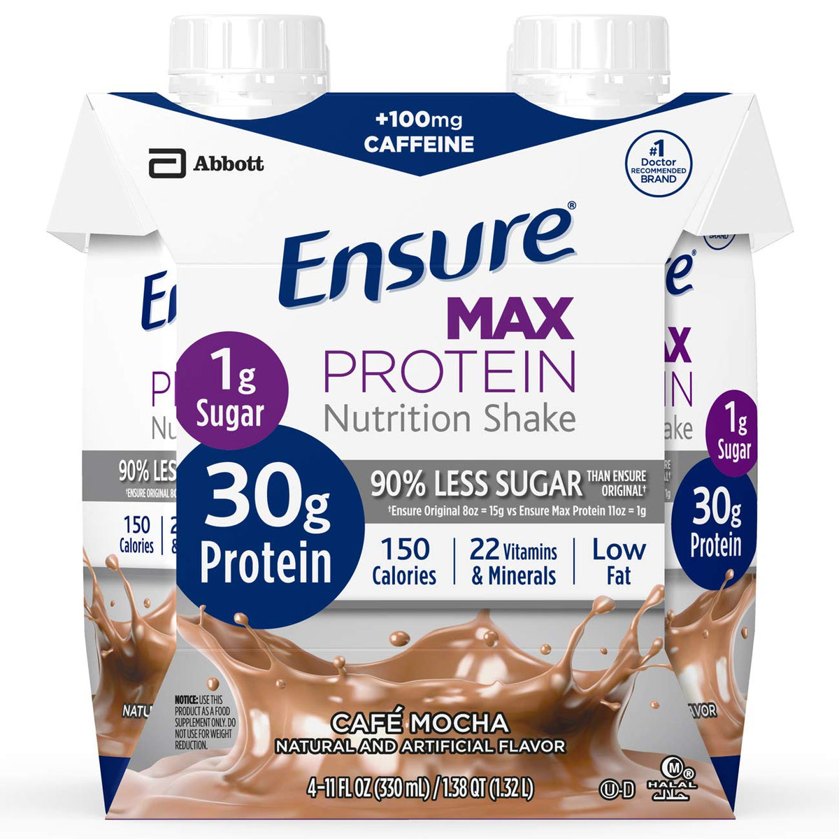 Ensure Max Protein Nutrition Shake Cafe Mocha - 8 Cartons