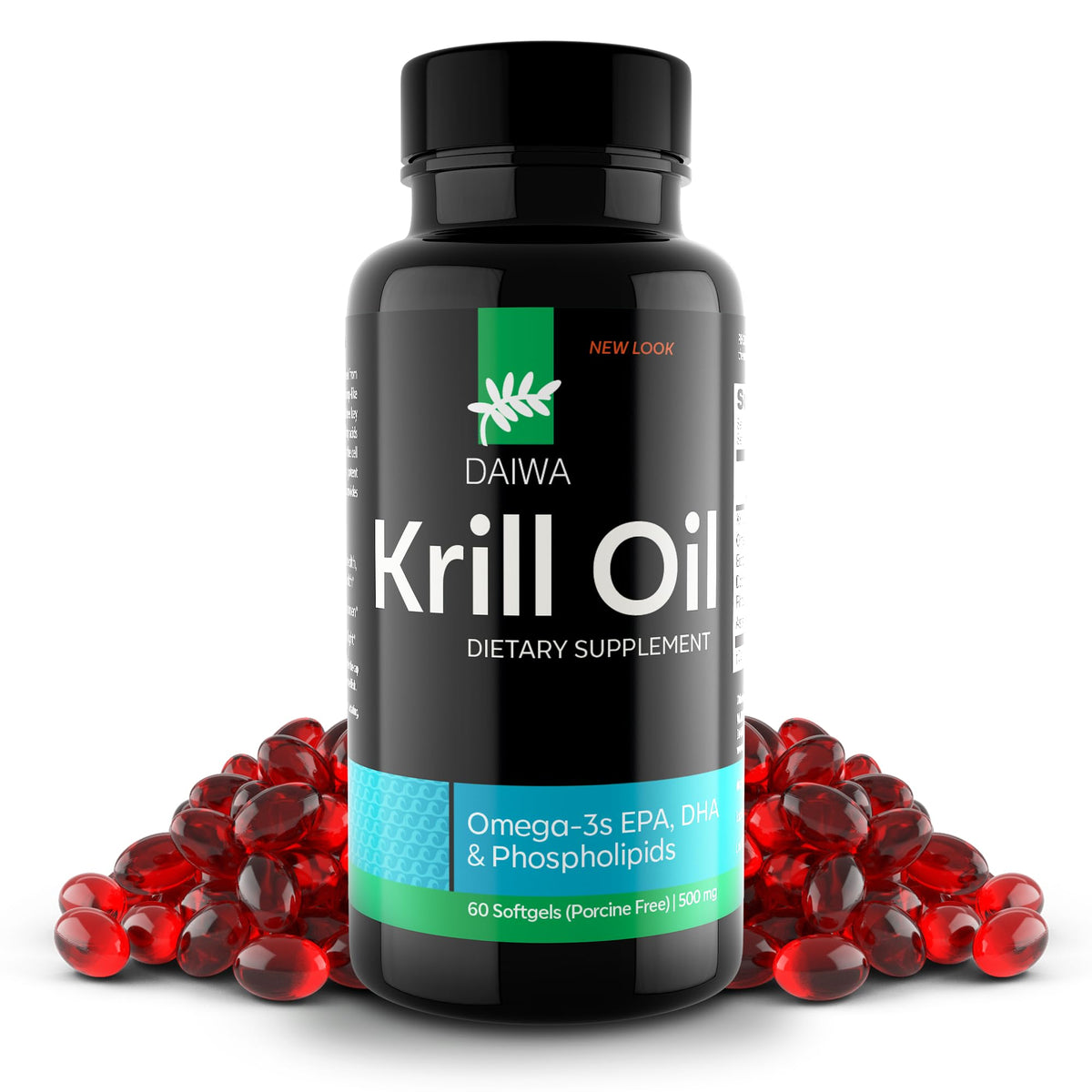 Daiwa Krill Oil 1000mg EPA DHA Omega 3 - 60 Softgels