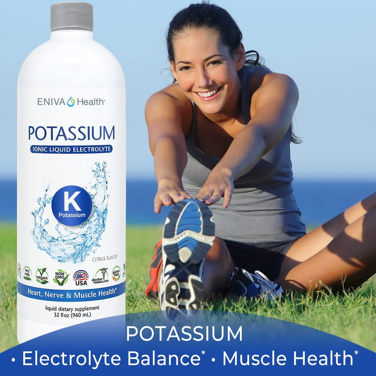 Eniva Liquid Ionic Potassium 600 MG Electrolyte Supplement - 32 oz - image 4