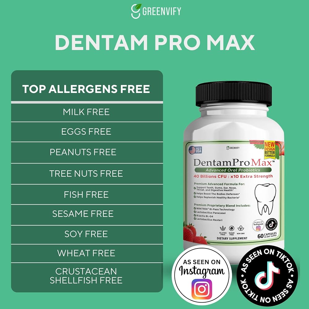 GREENVIFY DentamPro Max Fresh Breath Probiotics - 60 Capsules - image 2