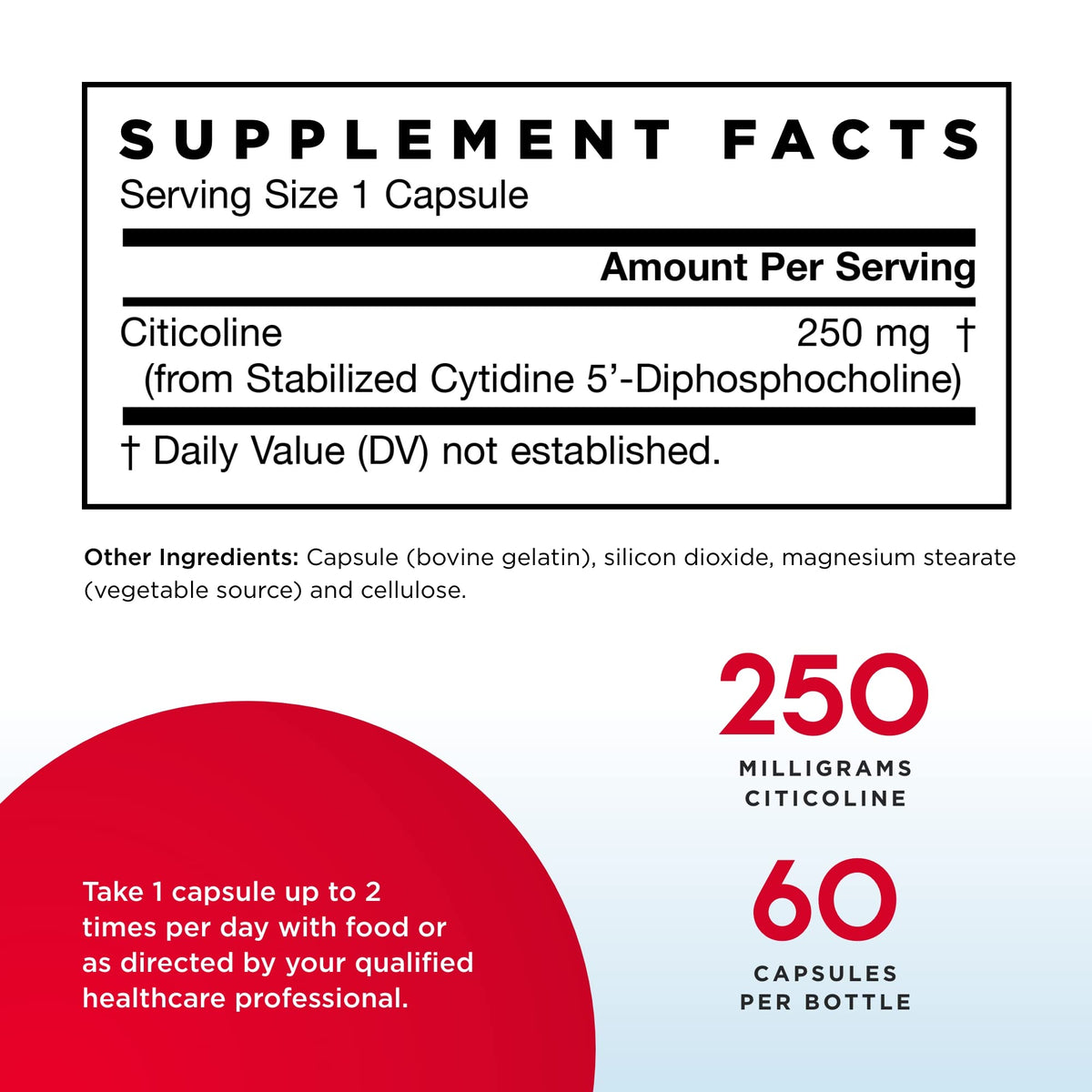 Jarrow Formulas Citicoline 250 mg Brain Health - 120 Capsules - image 2