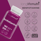 LongLifeNutri Benfotiamine 300mg Vitamin B1 - 180 Vegetarian Capsules - image 7