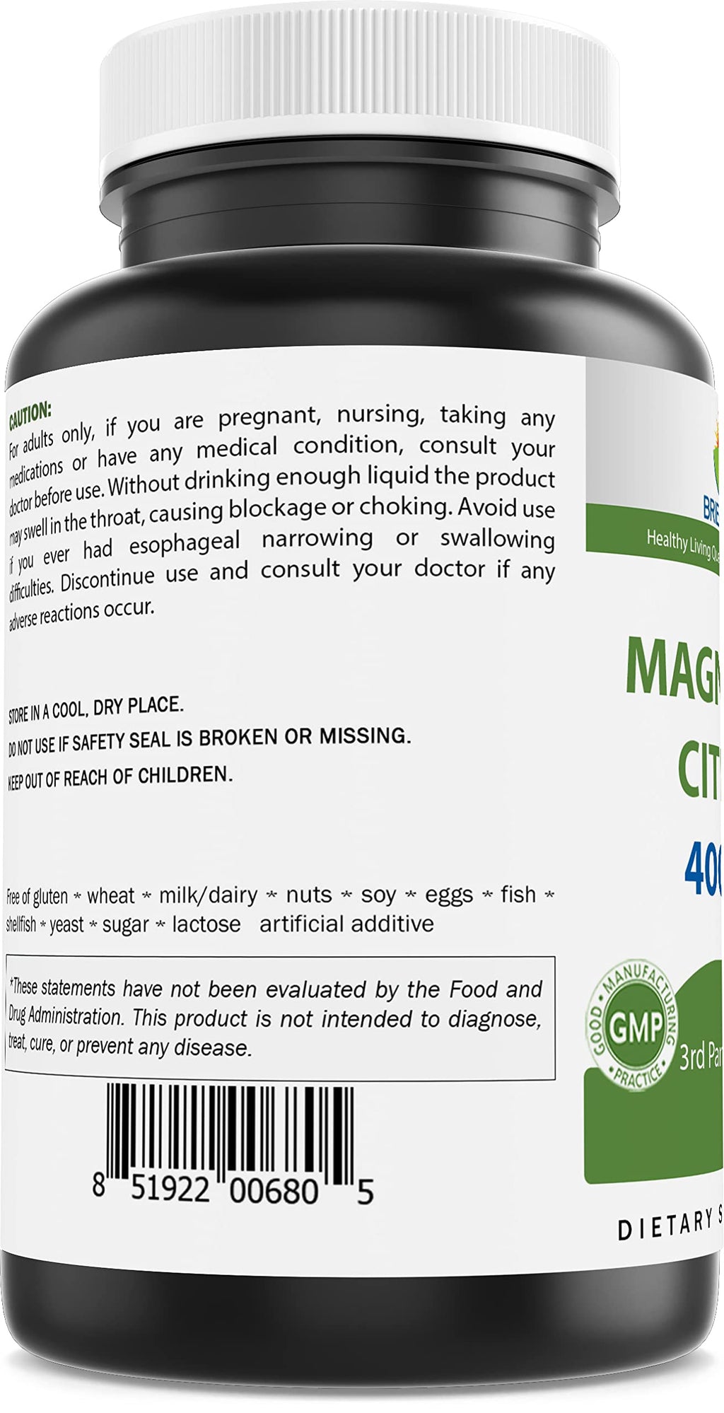 Brieofood Magnesium Citrate 400 mg - 250 Tablets - image 6