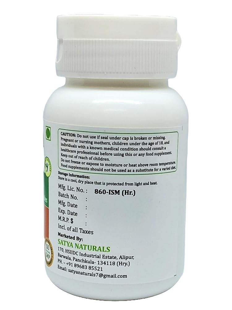 Satya Naturals Chirayata Forte Capsules 500 mg. 60 Veg. Capsule