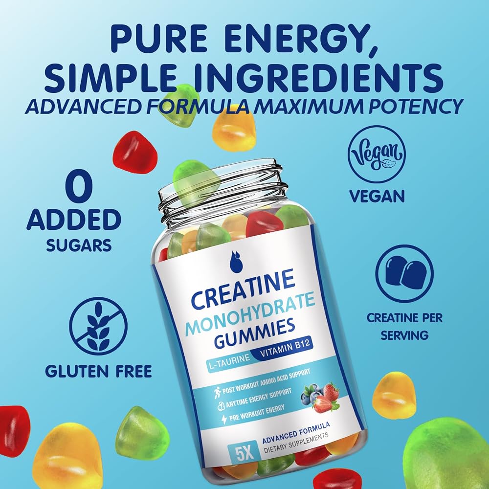 MaxHemp Creatine Monohydrate Gummies 5g - 160 Count - image 7