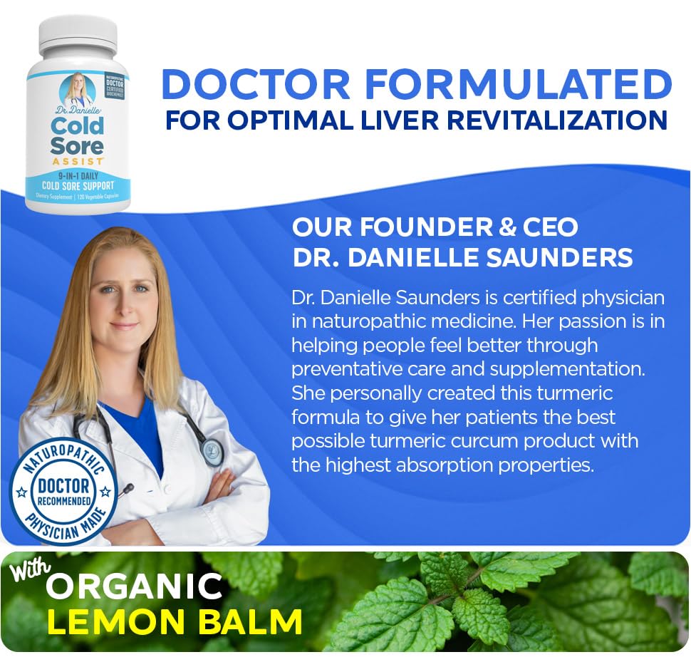 Doctor Danielle Cold Sore Assist with Lysine and Lemon Balm - 120 Capsules - image 4