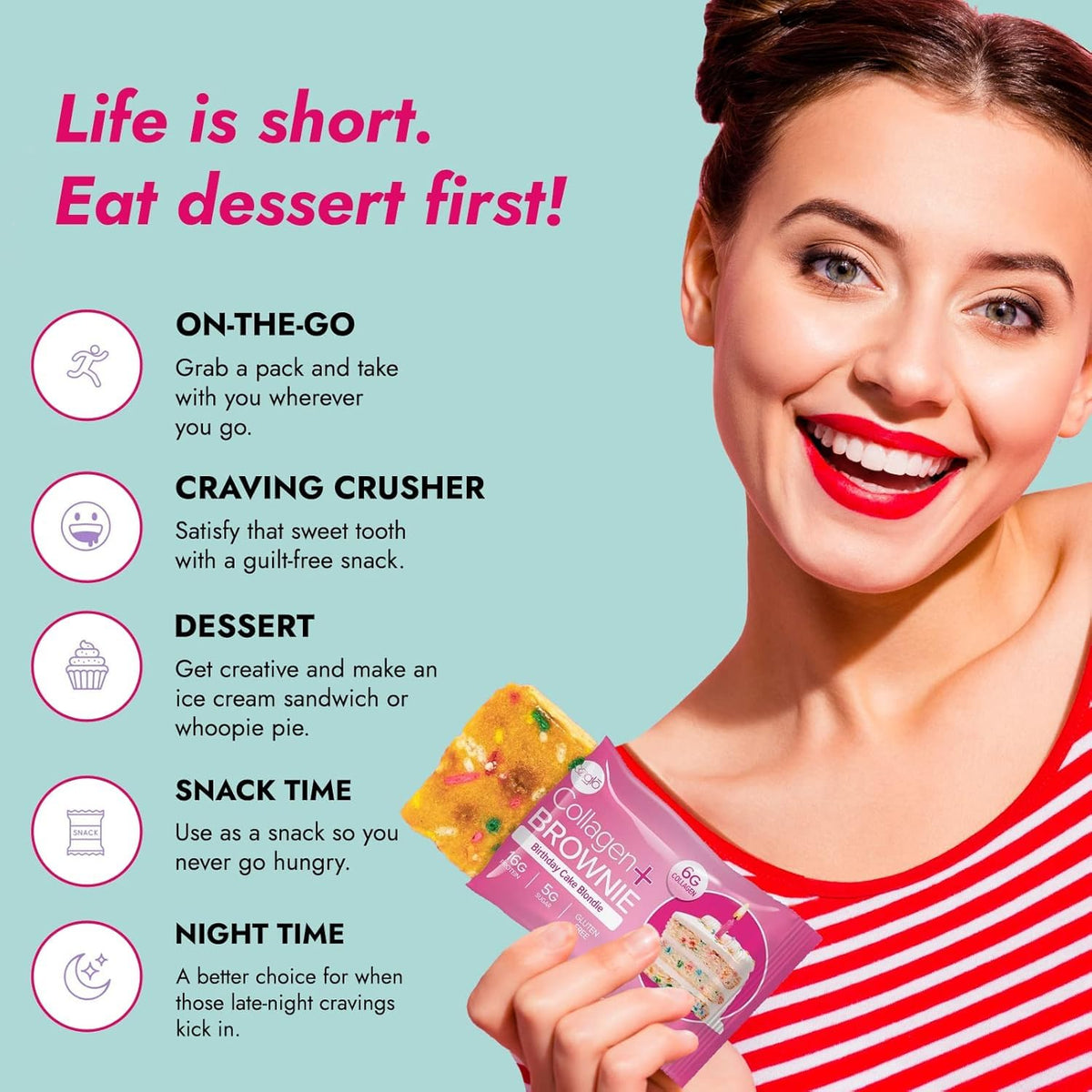 321glō 321glo Collagen Protein Brownie