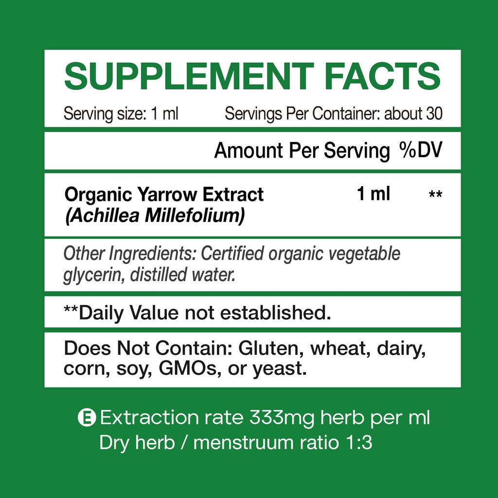 KingHealth Yarrow Herb Tincture Alcohol-Free Extract - 1 Fl Oz - image 2