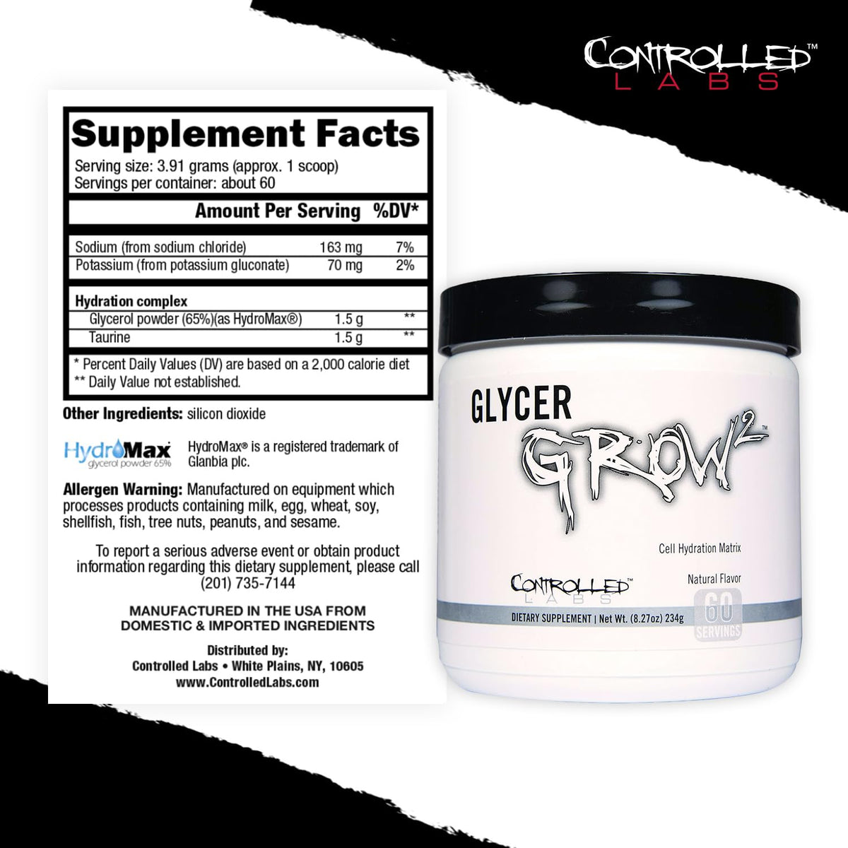 CONTROLLED LABS GlycerGrow 2 Glycerol Powder - 60 Servings - image 4