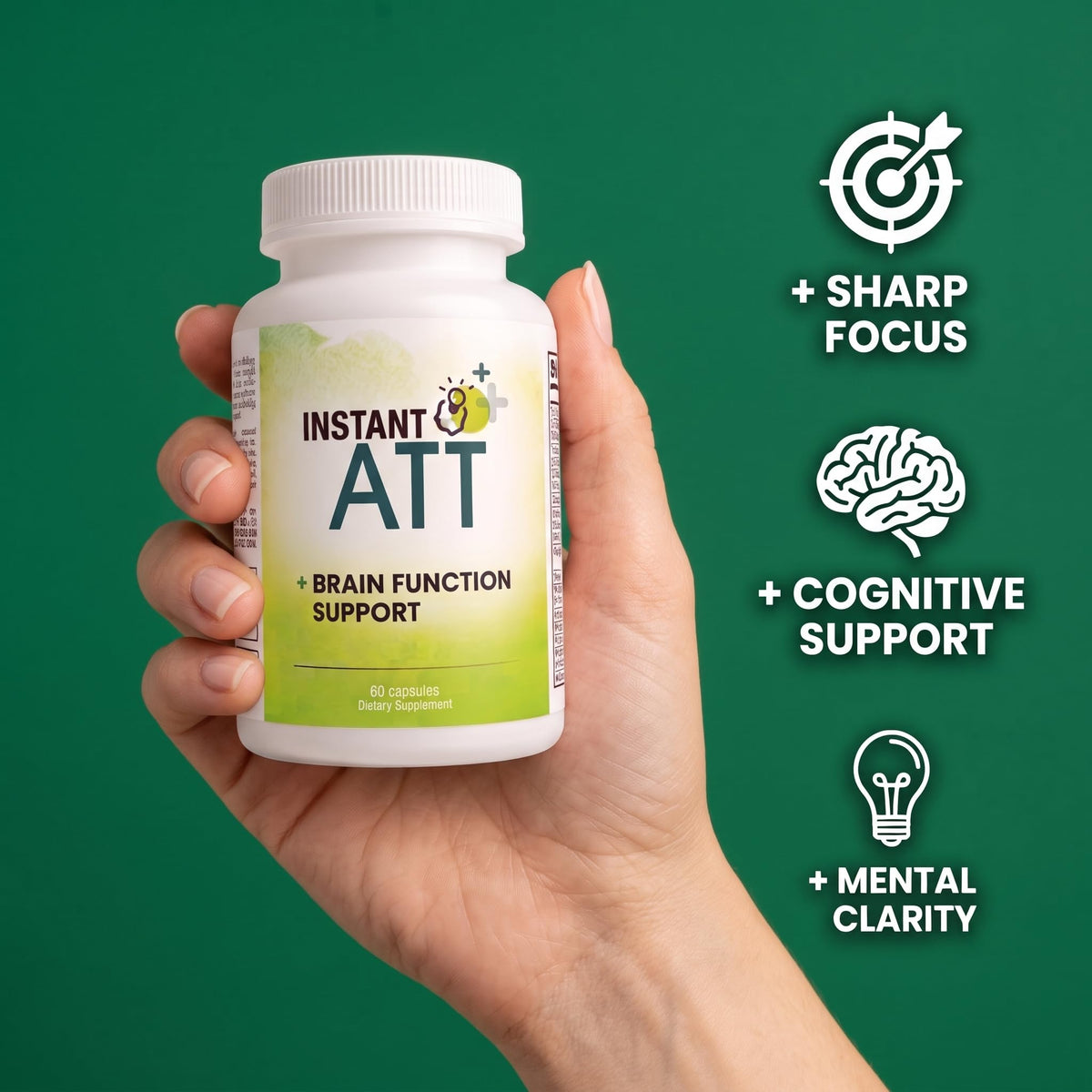 Instant Brands InstantATT 7-in-1 Nootropic Brain Supplement - 60 Capsules - image 4