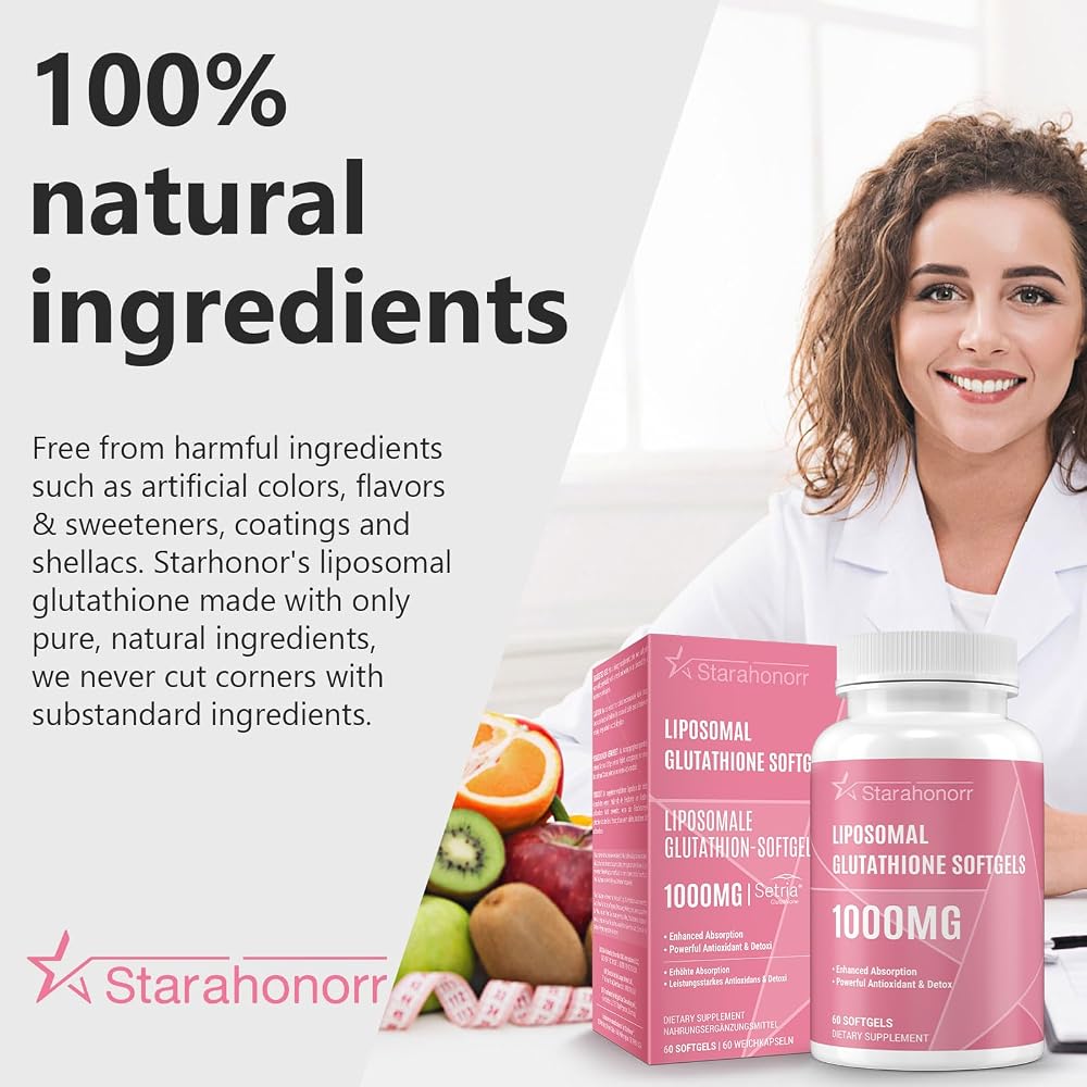 Starahonorr Liposomal Glutathione 1500mg Softgels - 120 Count - image 4