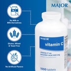 MAJOR Vitamin C 500 mg Ascorbic Acid - 1000 Tablets - image 5