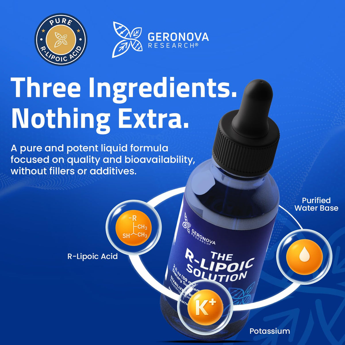 Geronova Research R-Lipoic Solution Liquid - 2 fl oz - image 5