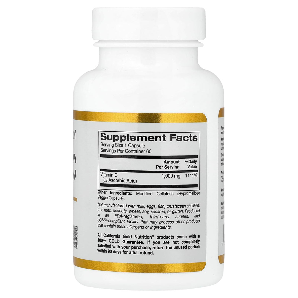 California Gold Nutrition Vitamin C Quali-C 1000 mg - 60 Vegetarian Capsules - image 2