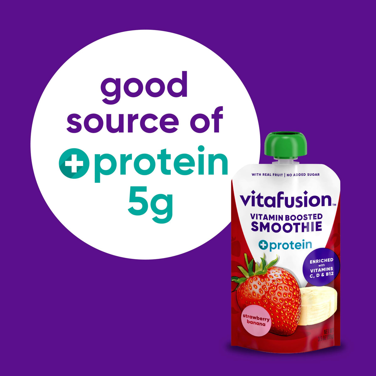 Vitafusion Vitamin-Boosted Smoothie +Protein for Energy - 6 Count - image 2