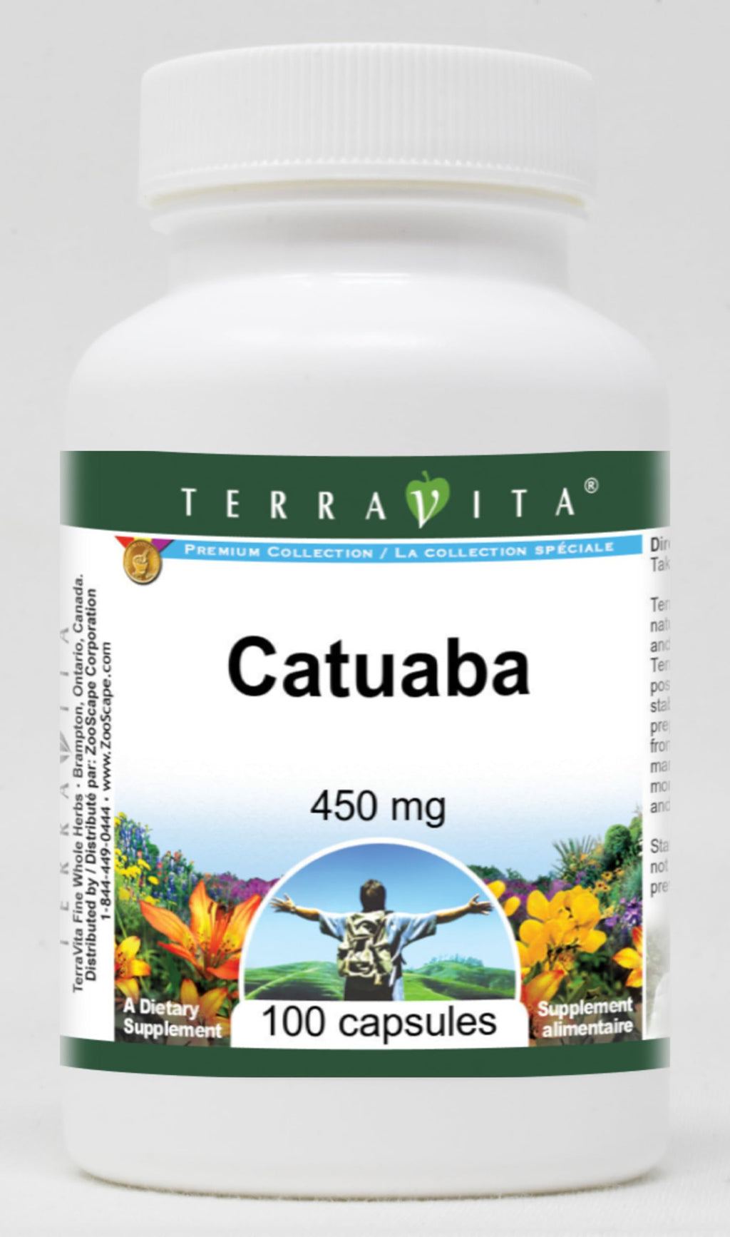 Terravita Catuaba 450 mg - 300 Capsules (3 Pack)