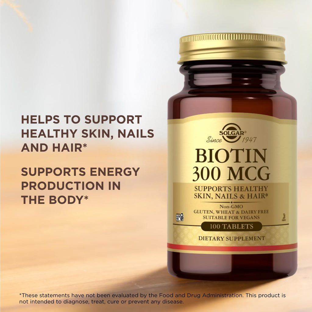 Solgar Biotin 300mcg - 100 Tablets - image 5