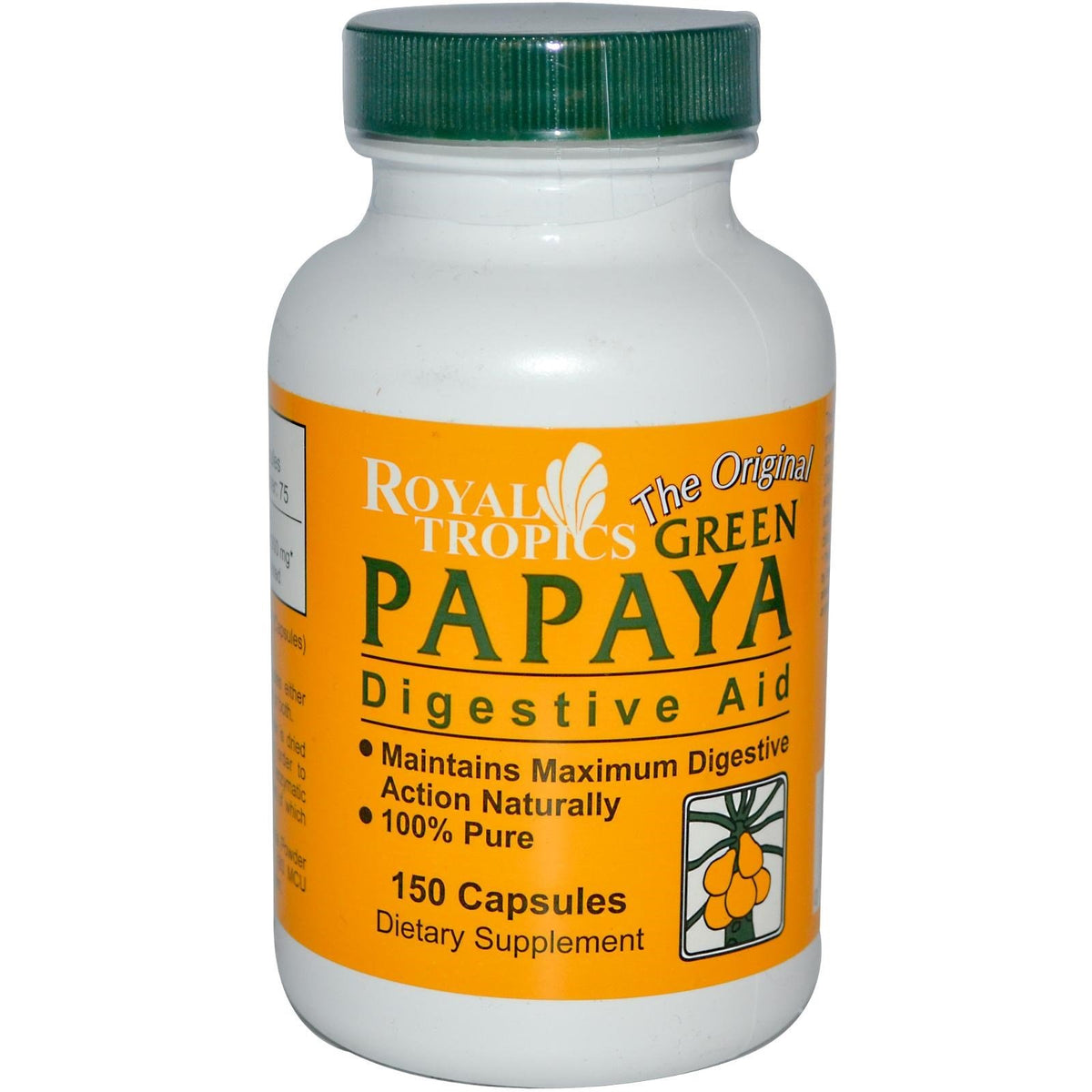 Royal Tropics Green Papaya Digestv - 300 Capsules