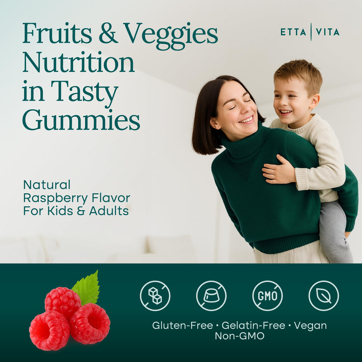 Etta Vita Fruits and Veggies Gummies with 9 Superfruits & 30 Veggies - image 2