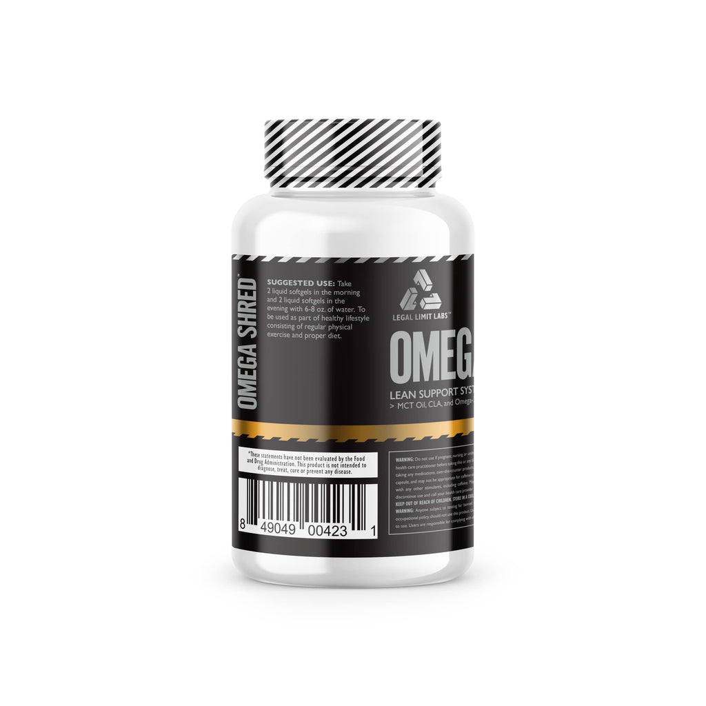 Complete Nutrition Legal Limit Labs Omega Shreds MCT, CLA, DHA - 120 Softgels - image 2