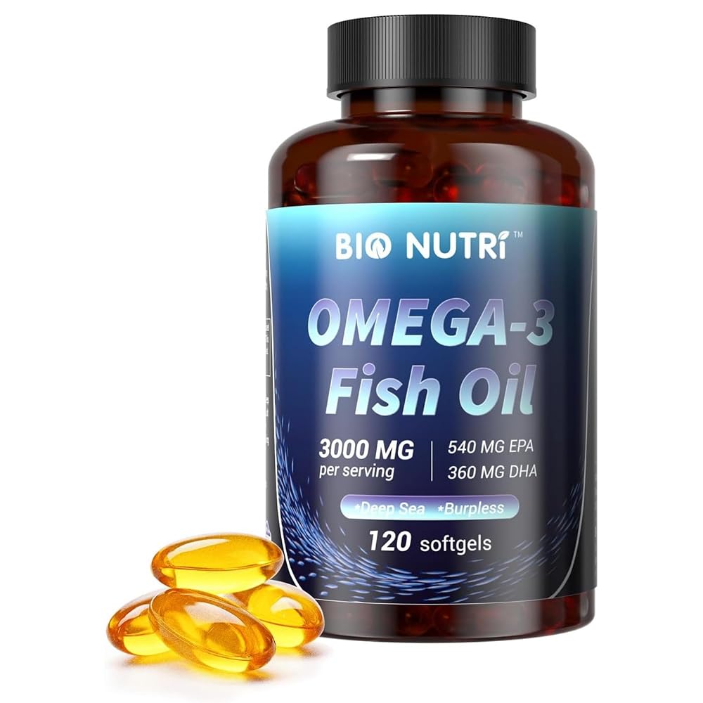 BIO NUTRI Fish Oil Omega 3 3000mg - 120 Softgels