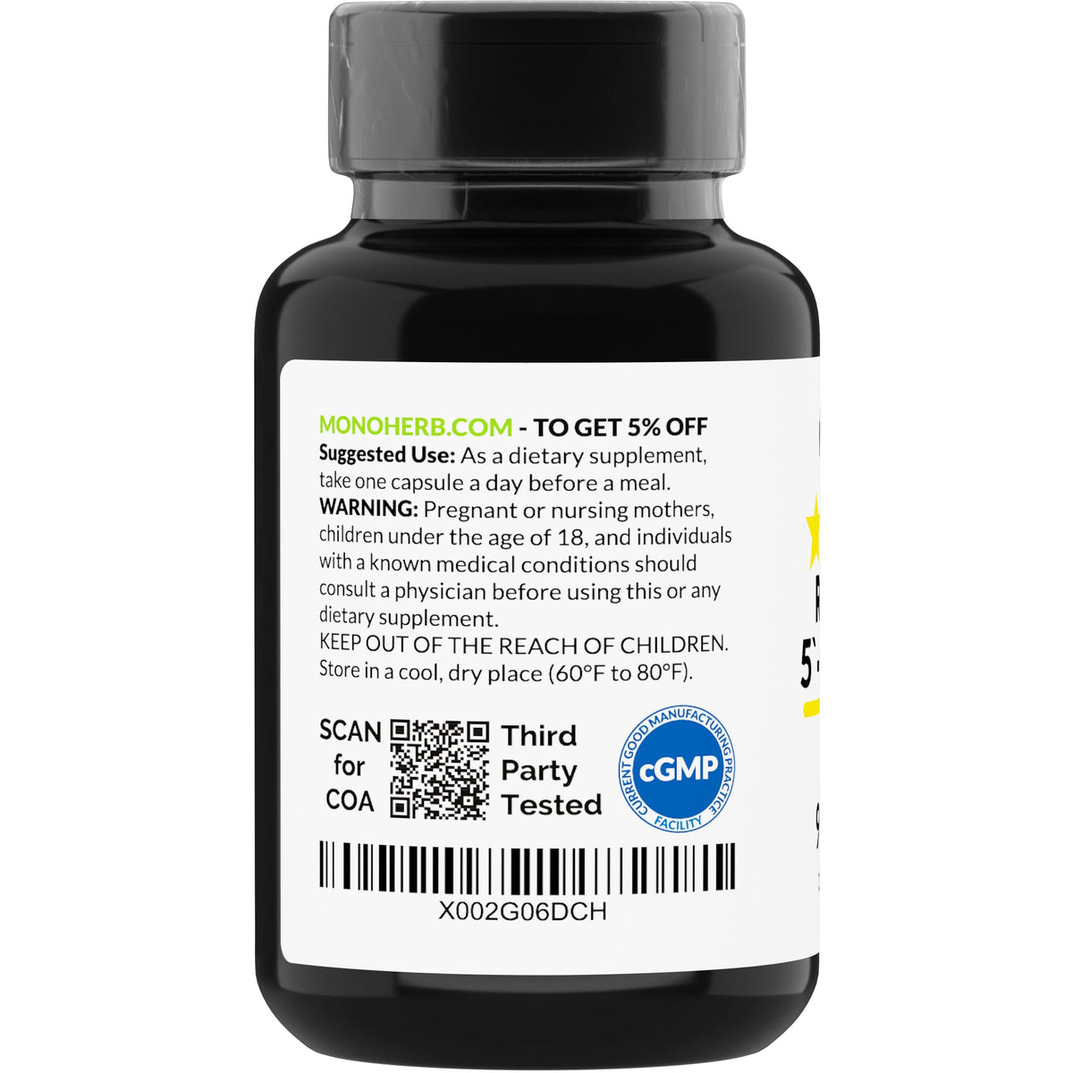 MONOHERB Riboflavin 5'-Phosphate 50 mg Vitamin B2 - 90 Vegetarian Capsules - image 5