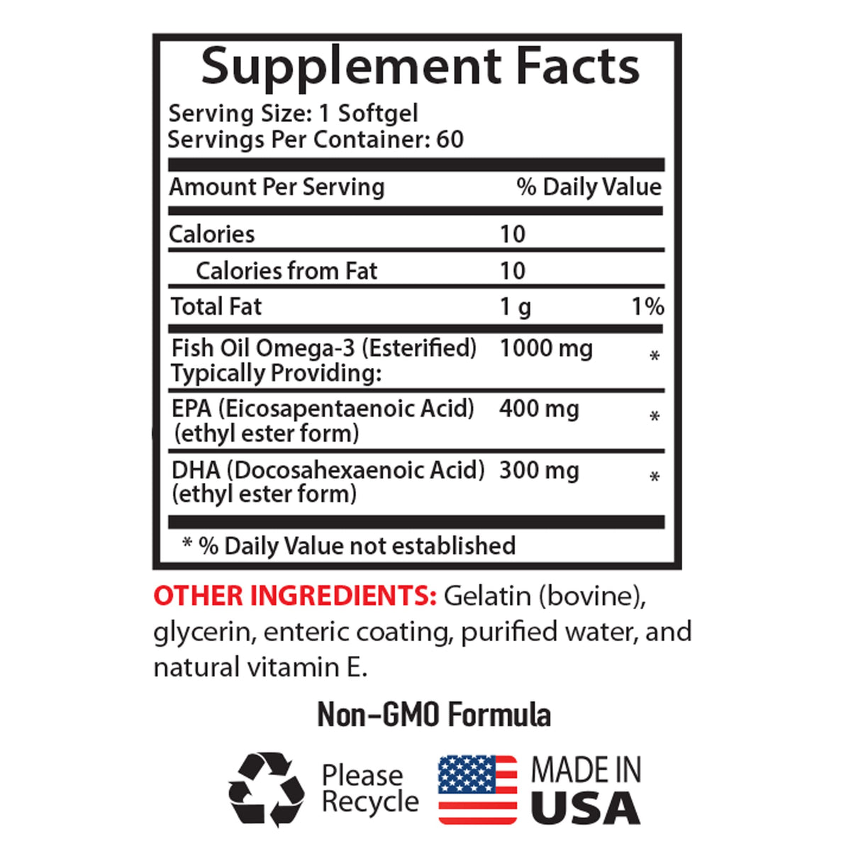 Sport Supplements Omega-3 8060 Fish Oil - 180 Softgels - image 5