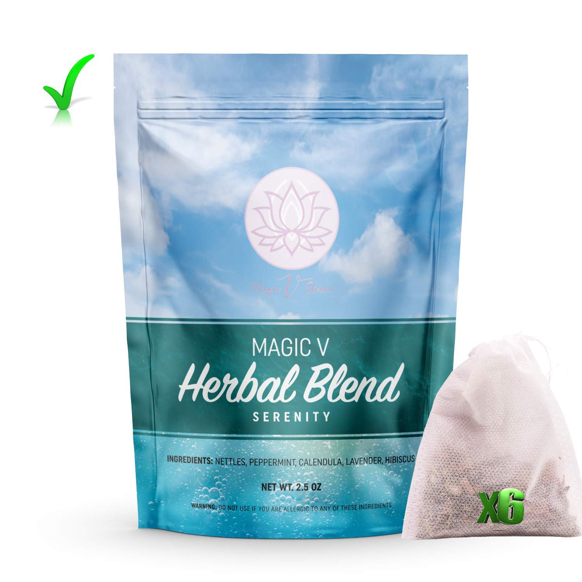 Magic V Serenity Yoni Steam Herbs for Women - 6 Steam Bags