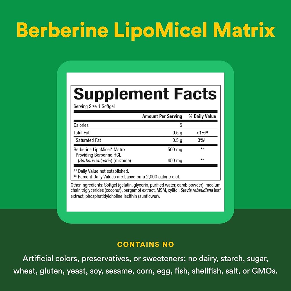 Natural Factors Berberine LipoMicel Matrix - Daily Supplement