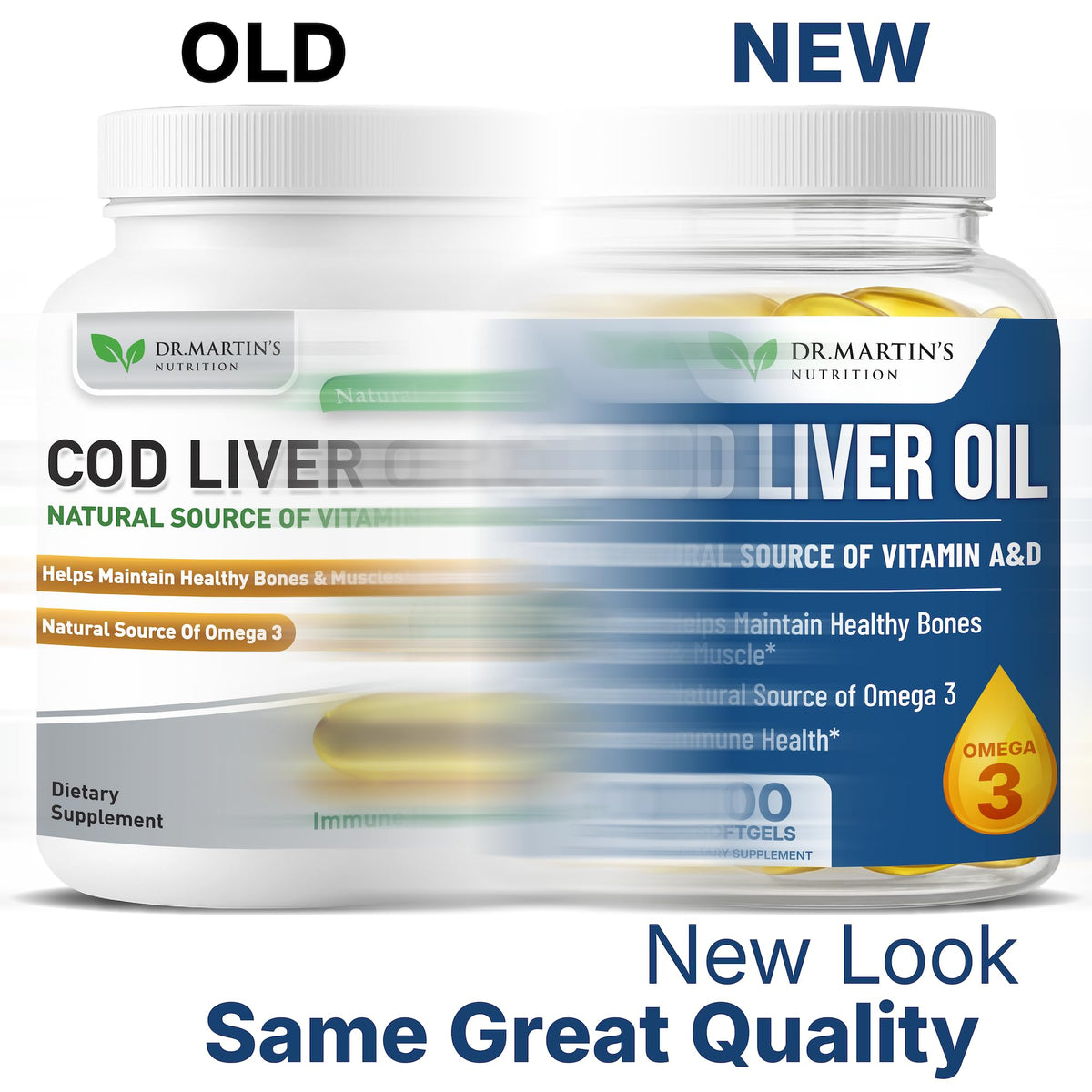 Dr. Martin's Nutrition Cod Liver Oil Omega 3 - 300 Softgels - image 8