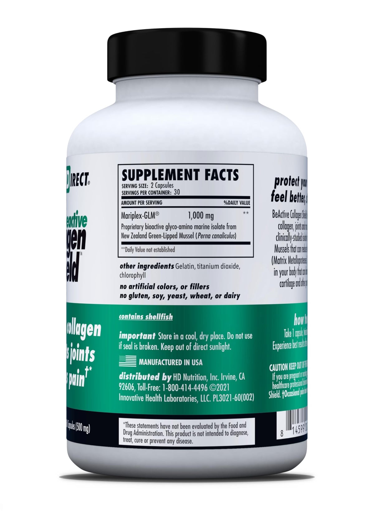 Health Direct BeActive Collagen Shield Green-Lipped Mussel - 60 Capsules - image 5