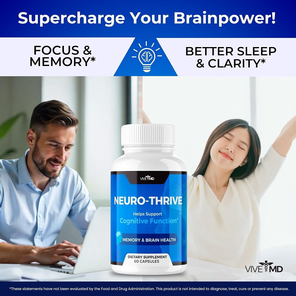 VIVE MD Neuro Thrive Brain Supplement with Ginkgo Biloba - 300 Count - image 5