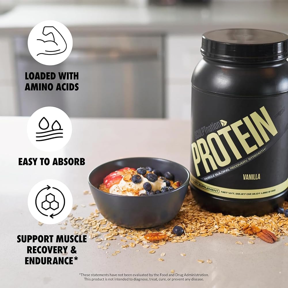 Sculpt Nation Whey Protein Powder Vanilla with BCAAs - 30 Servings - image 2