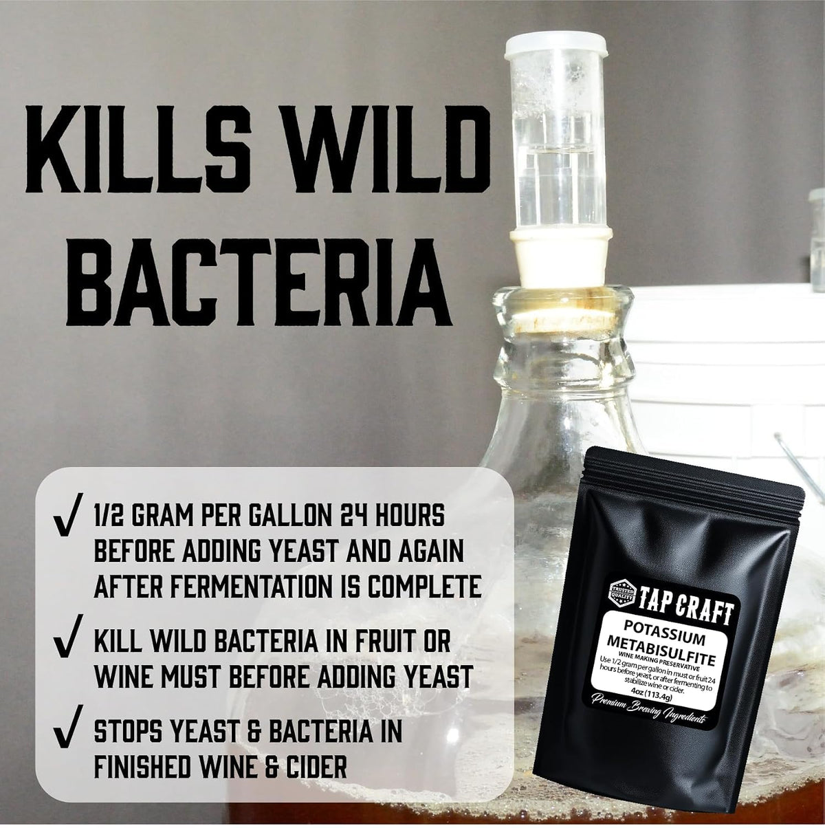 CellarScience Potassium Metabisulfite SO2 Wine Preservative - 4 oz - image 5