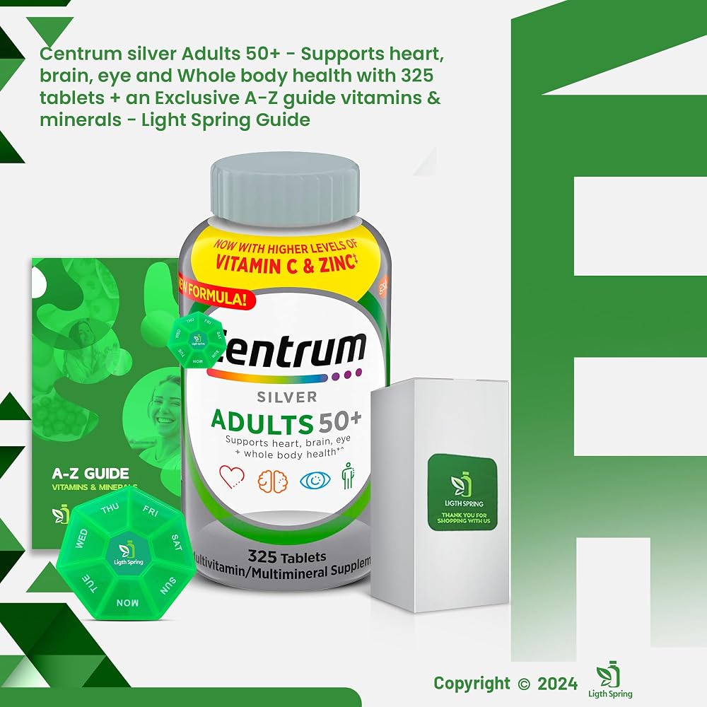 LightSpring Multivitamin Silver Adults 50+ - 325 Tablets - image 3