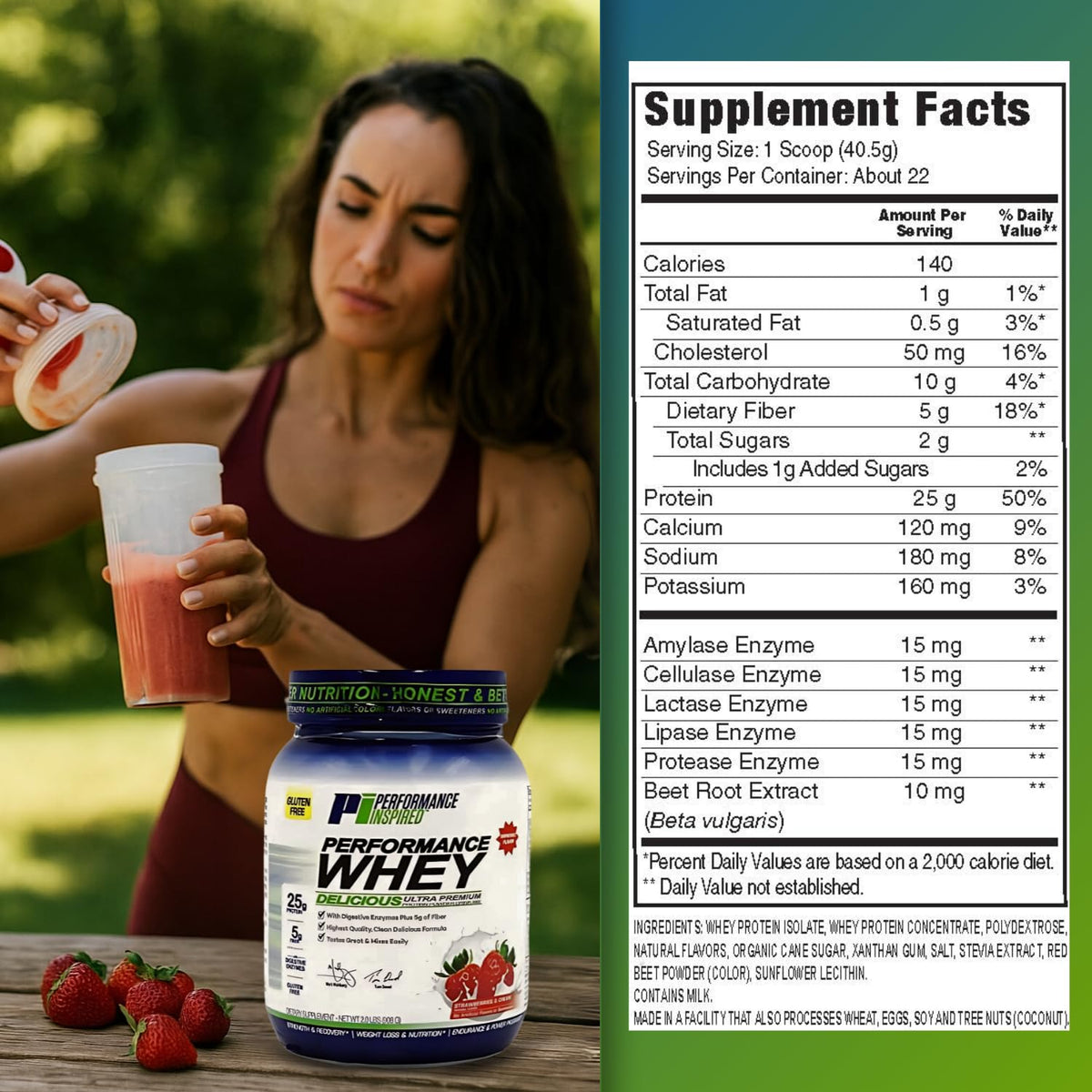 PERFORMANCE INSPIRED Nutrition WHEY Protein Powder Variation 2 LB