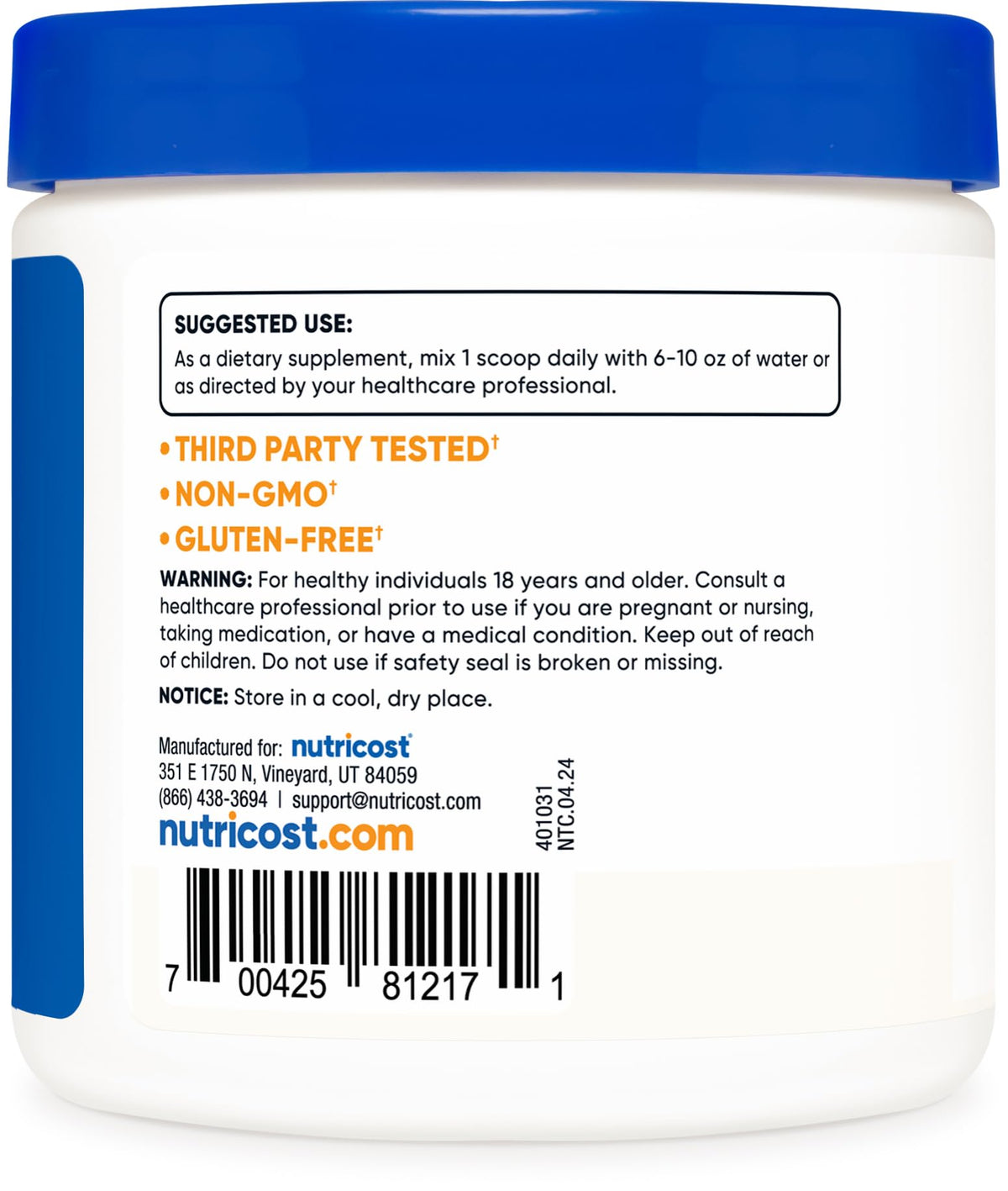 Nutricost Agmatine - Agmatine 100 Servings (Agmatine Sulfate)