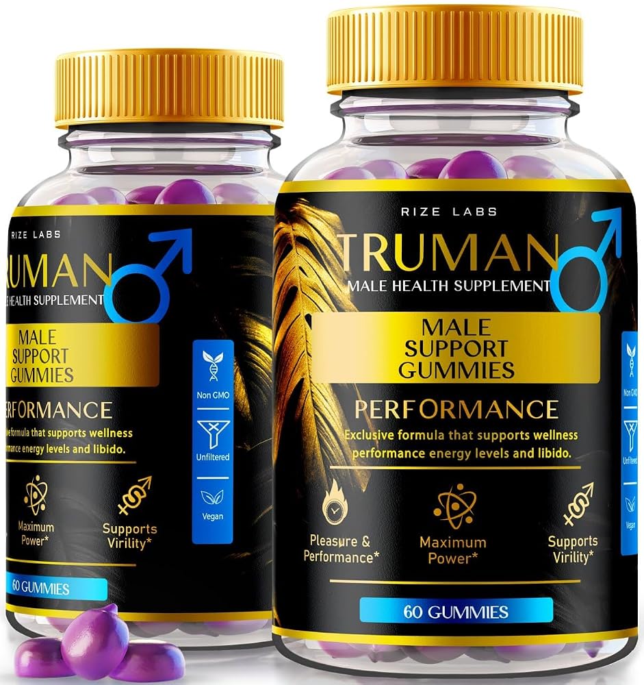 rize labs Truman Gummies for Men Energy Support - 120 Gummies