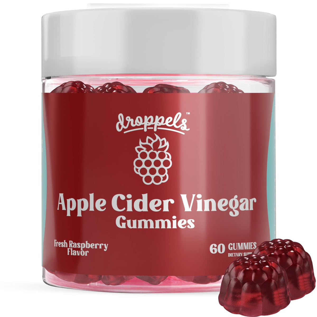 Droppels Apple Cider Vinegar Gummies 1000mg with Beet Root