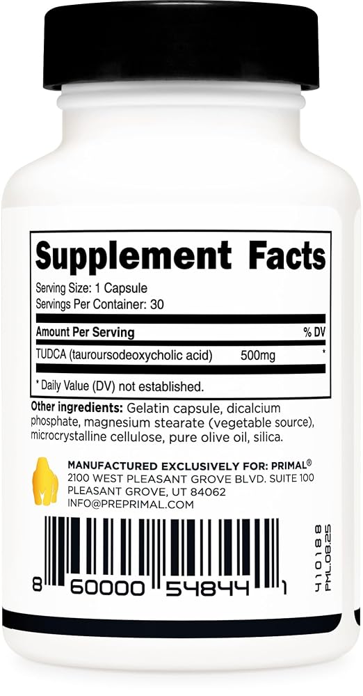 Primal Tudca 500mg - 30 Capsules - image 4