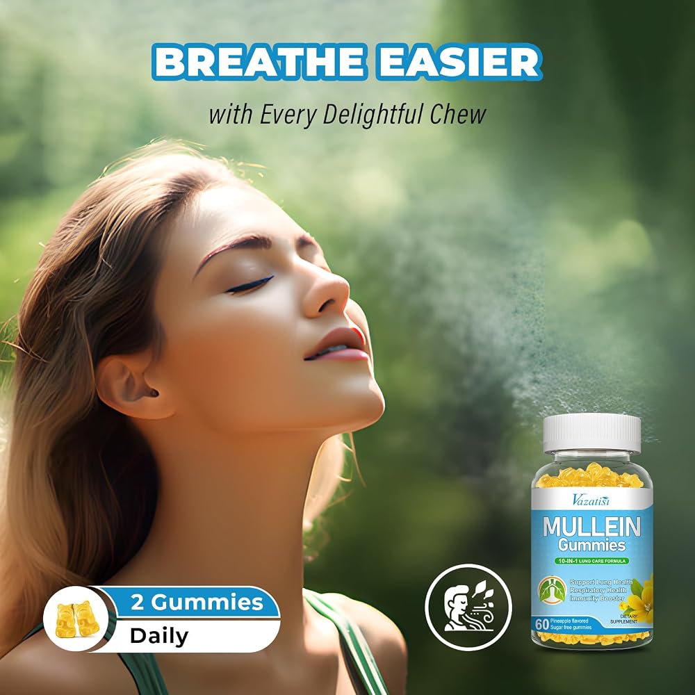 Vazatisi Sugar Free Mullein Gummies with Quercetin