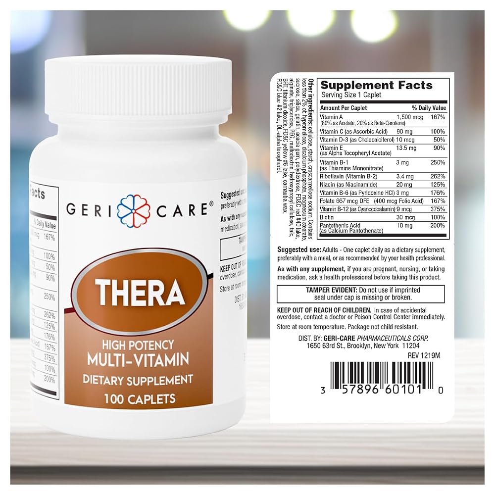 GeriCare Thera High Potency Multivitamin, Nutritional Supplement