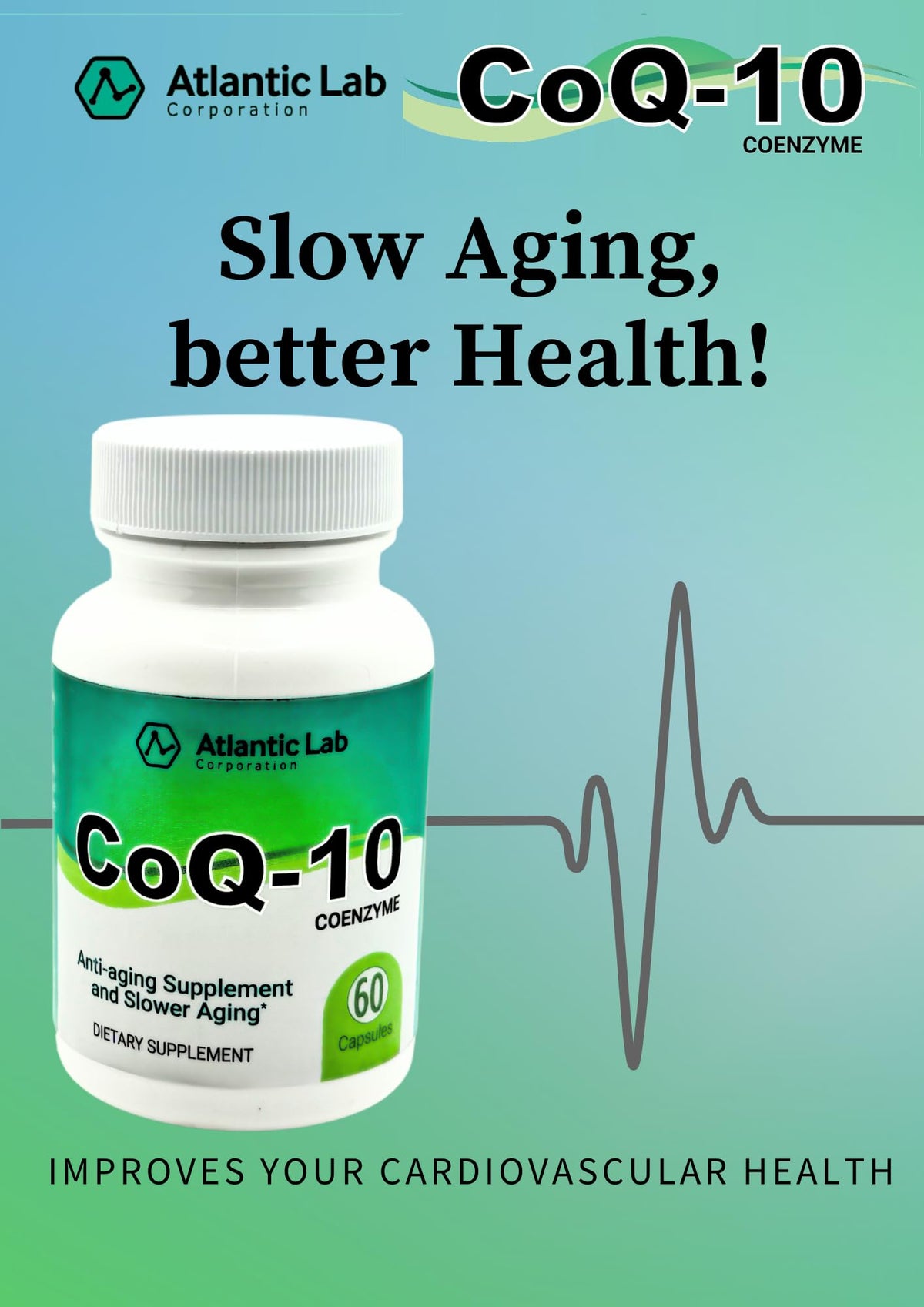 Atlantic Lab Corporation CoQ-10 Antioxidant - 60 Capsules - image 4