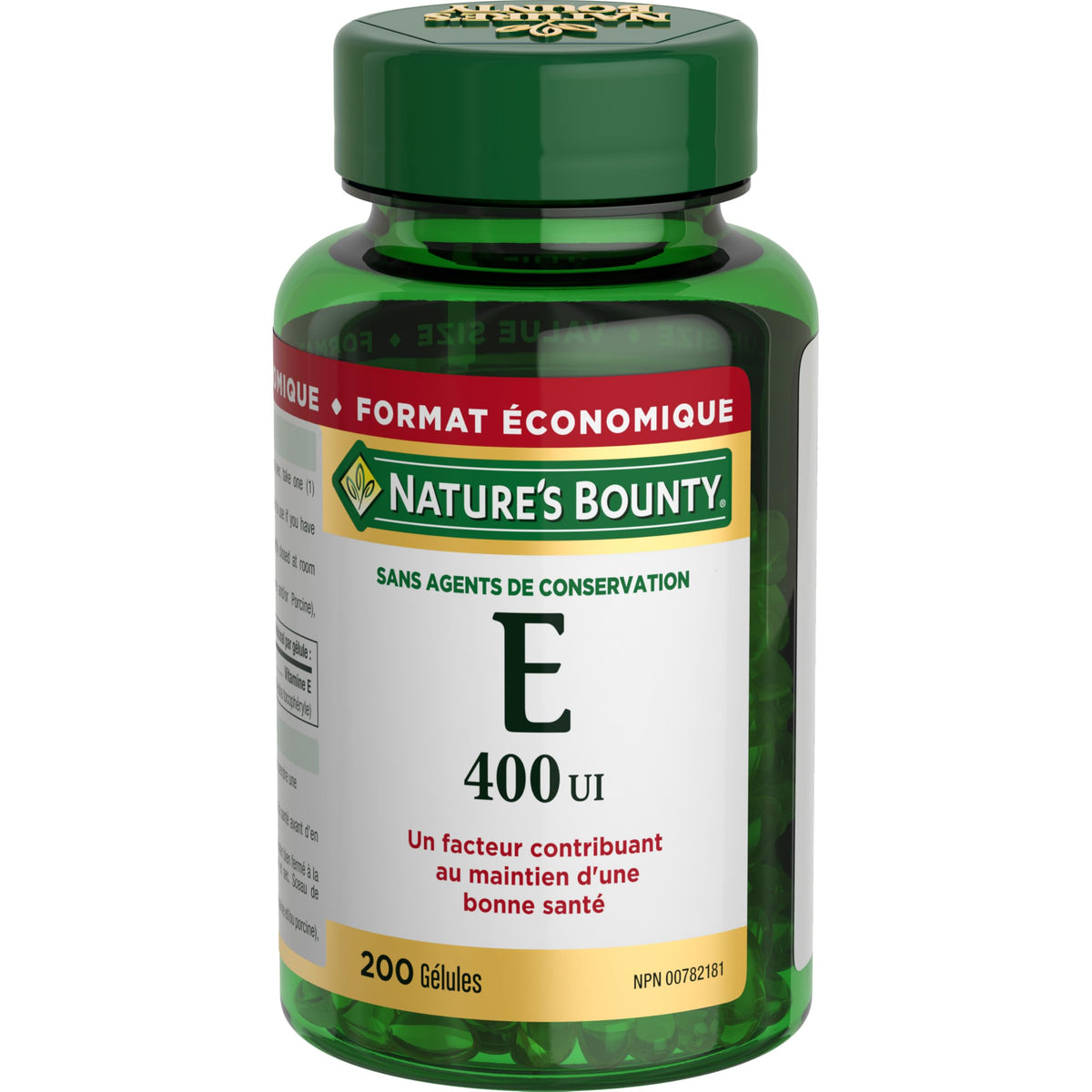 NATURE'S BOUNTY Vitamin E, 400 IU, Antioxidant, 200 Softgels, 134 g