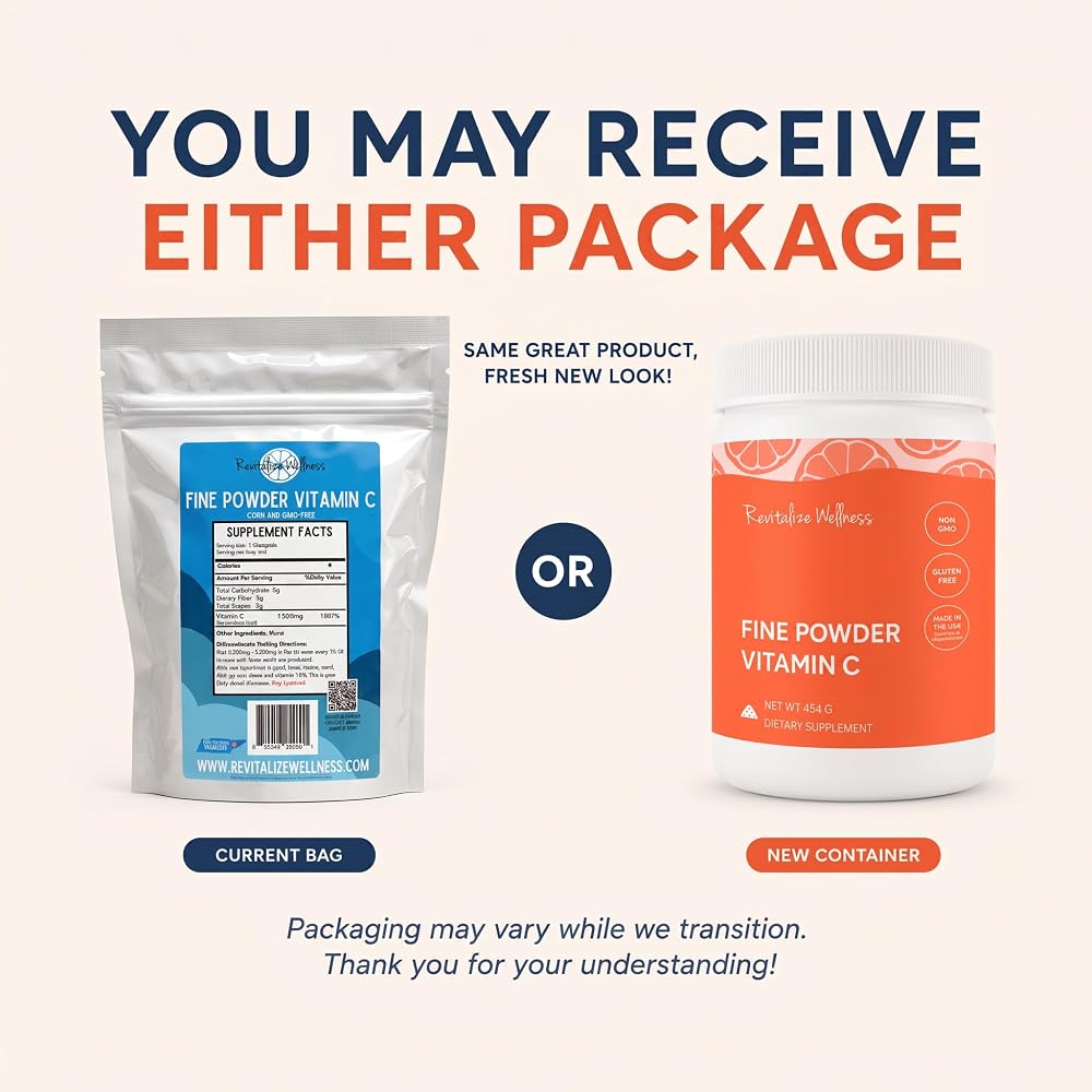 Revitalize Wellness Vitamin C Powder Ascorbic Acid - 454 Servings - image 2
