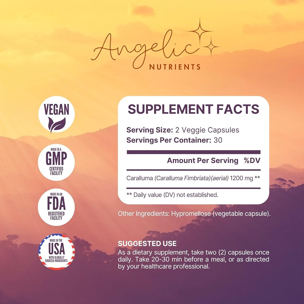 Angelic Nutrients Caralluma Fimbriata 1200mg - 60 Capsules - image 3